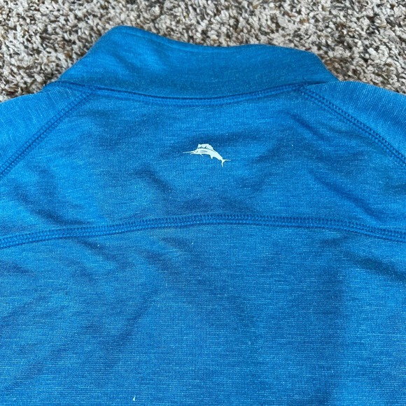 Tommy Bahama Pullover Mens Large Blue Long Sleeve 1/4 Zip Active Golf Sweater - Picture 7 of 12